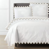 Ashley 400TC Cotton Traingle Embroidery Sateen Solid Duvet Cover Set