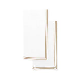 Double Embroidery Border Linen Napkins (Set of 4)