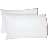 400TC Embroidery Cotton Sateen Solid Pillowcases (Set Of 2)