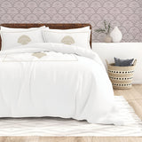 Leafy Embroidered Cotton Sateen Duvet Cover Set
