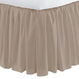 400TC Sateen Solid Cotton Gathered Bed Skirt