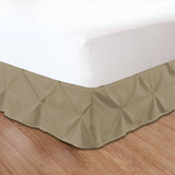 400TC Sateen Solid Cotton Pintuck Bed Skirt