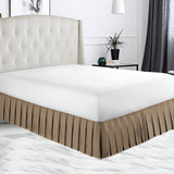400TC Sateen Solid Cotton Pleated Bed Skirt