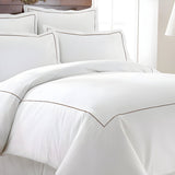 500TC Cotton Single Embroidery Sateen Solid Duvet Cover Set