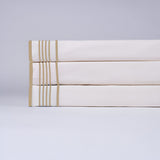 Smart Border 400TC Cotton Embroidery Sateen Solid Sheet Set