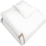 400TC Cotton Triple Embroidery Sateen Solid Duvet Cover Set