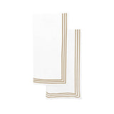 Triple Embroidery Border Cotton Napkins (Set of 4)