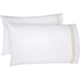 400TC Triple Embroidery Cotton Sateen Pillowcases (Set Of 2)