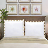 400TC U Shape Applique Embroidery Cotton Euro Sham