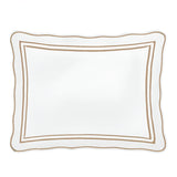 Monogram 400TC Wavy Embroidery & Border Cotton Sateen Solid Pillow Sham