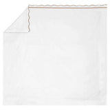 400TC Cotton Scallop Embroidery & Border Sateen Solid Top Sheet