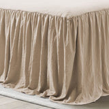 400TC Cotton Sateen Solid Ruffle Bedspread Set