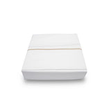 400TC Single Embroidery Sateen Solid Cotton Fitted Sheet