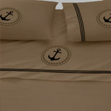 400TC Cotton Anchor Embroidery Boating Sheet Set