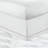 400TC Sateen Solid Cotton Double Embroidered Tailored Bed Skirt