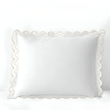 400TC Reverse U Shape Embroidery Cotton Solid Euro Sham