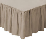400TC Sateen Solid Cotton Gathered Bed Skirt