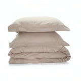 400TC Sateen Solid Cotton Round Duvet Cover Set