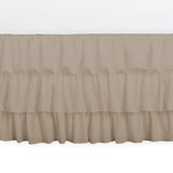 400TC Sateen Solid Cotton Ruffle Bed Skirt