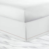 400TC Sateen Solid Cotton Single Embroidered Border Tailored Bed Skirt
