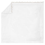 400TC Cotton Scallop Embroidery Sateen Solid Sheet Set