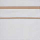 400TC Embroidery & Border Cotton Sateen Solid Duvet Cover Set