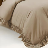 400TC Cotton Sateen Ruffle Duvet Cover Set