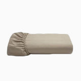400TC Luxurious Single Embroidery Sateen Solid Cotton Fitted Sheet