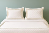 Classic Border Diamond Knitted Cotton Coverlet