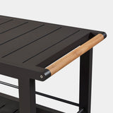 TAVOLA ALUMINUM Slatted Bar Cart