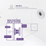Lori Series 71 in. L x 36 in. W Acrylic Freestanding Air Bathtub with Center Drain in White