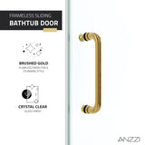 Don Series 56 to 60 in. x 62 in. Frameless Sliding Tub Door