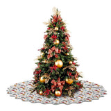 Printed Scalloped Christmas Tree Skirt