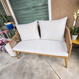 PURPLE LEAF Liviah 4-Piece Patio Conversation Set with Wicker Chairs and Cushions Sofa for Garden