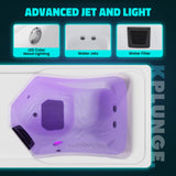 4-6 Person Electric Rock Heater Outdoor White Cedar Sauna with 1-Person All-in-One White Cold Plunge & Built-in Chiller