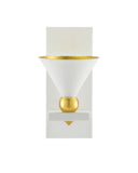 Moderne White Wall Sconce
