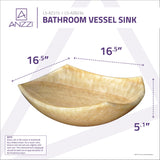 Flavescent Visage Natural Stone Vessel Sink in Cream Jade