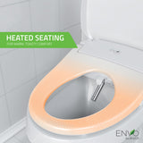 Dive Smart Electric Bidet Toilet Seat for Elongated Toilets with Remote Control, Heated Seat, and Deodorizer in White