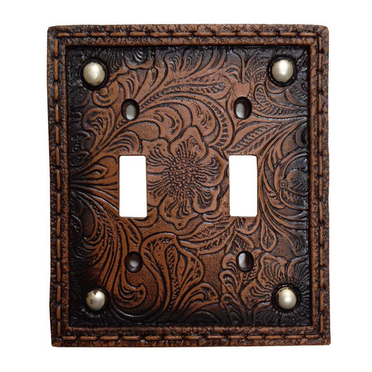 Tooled Resin w/ Stud Double Switch Wall Plate, 4 MOQ