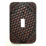 Tooled Resin Weaver Single Switch Wall Plate, 4 MOQ