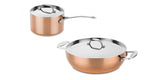 Cookware Bundel koperen braadpan + steelpan