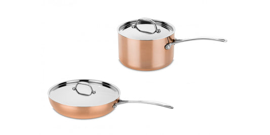 Cookware Bundel koperen koekenpan + steelpan