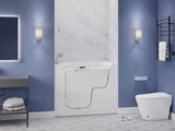 FULLY LOADED Wheelchair Access Walk-in Tub with Air and Whirlpool Jets Hot Tub | Quick Fill Waterfall Tub Filler with 6 Setting Handheld Shower Sprayer | Including Aromatherapy, LED Lights, V-Shaped Back Jets, and Auto Drain