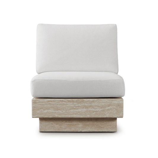 Tulum Travertine Armless Lounge Chair