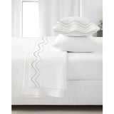 Double Wavy Embroidered Cotton Sheet Set