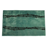 Turquoise Barbwire Kitchen/Bath Rug, 2 MOQ