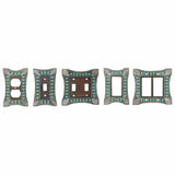 Turquoise Double Switch Wall Plate, 4 MOQ