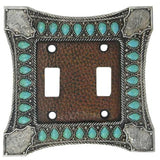 Turquoise Double Switch Wall Plate, 4 MOQ