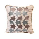 Turtle Embroidered Linen Throw Pillow