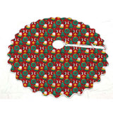 Printed Scalloped Christmas Tree Skirt